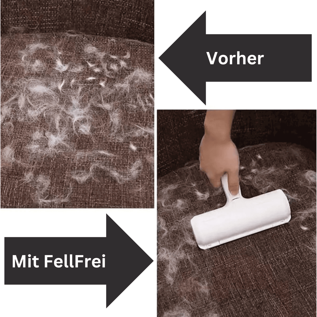 FellFrei Roller in Anwendung - effektive Reinigung für Textilien und Oberflächen
